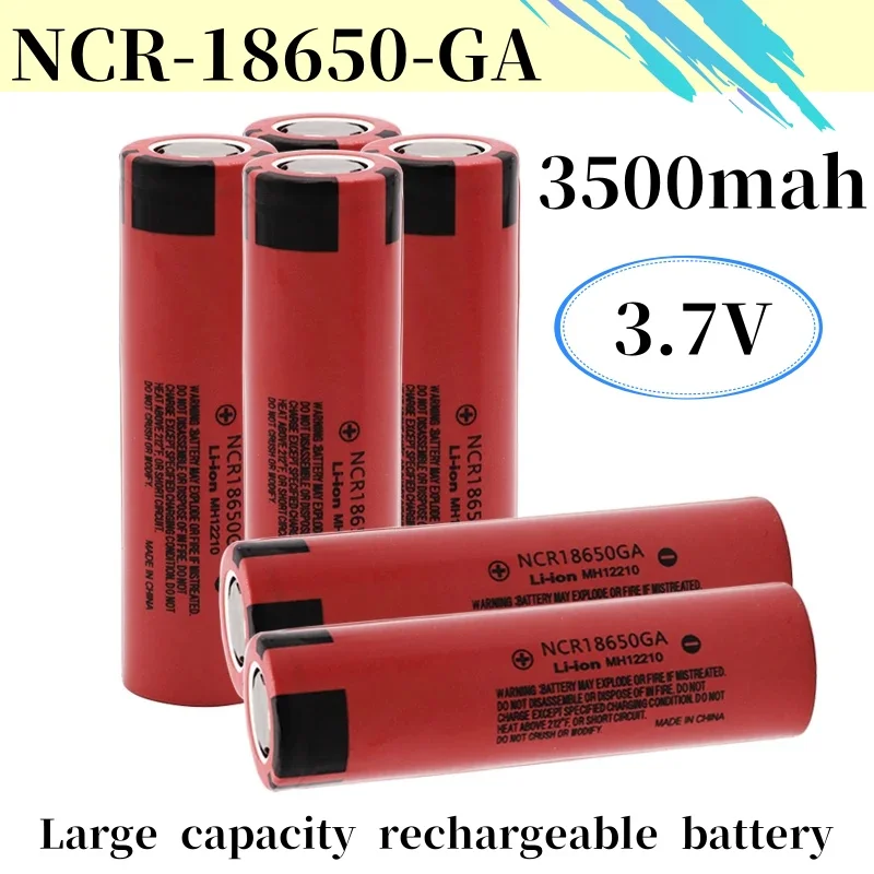 

NCR 18650GA high discharge 3.7V 3500mAh 18650 large capacity rechargeable battery flashlight flat top lithium battery
