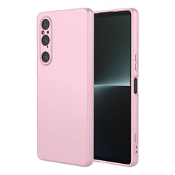 Durable Liquid Silicone TPU Protective Phone Case Bumper Cover for Sony Xperia 5 V (Pink)