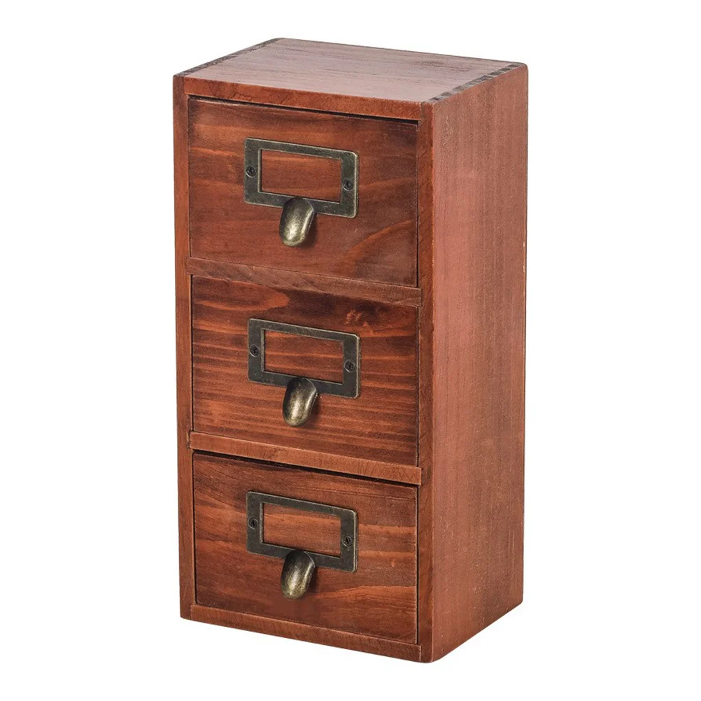 

Drawer Storage Box Dresser Countertop Organizer Vanity Case Mini Cabinet Wooden Desk Organizers