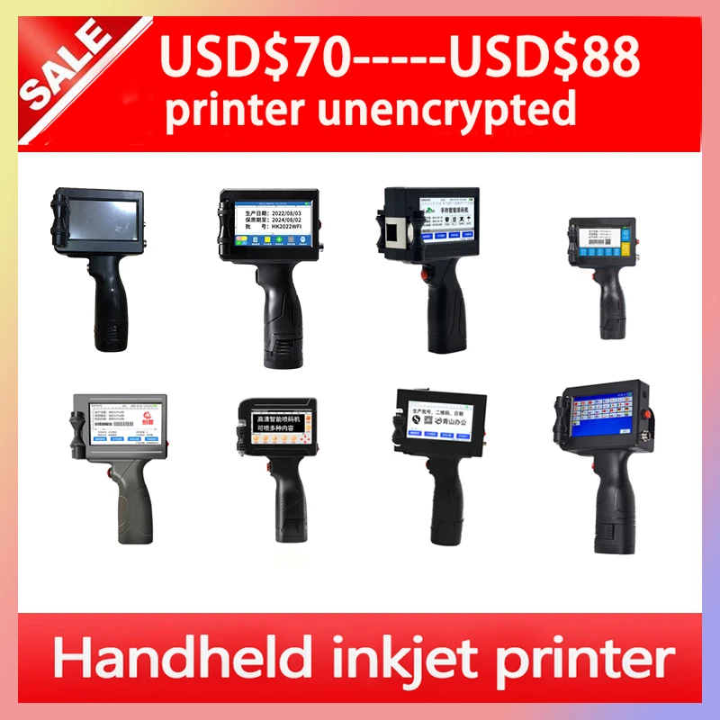 Handheld Inkjet Printer Multi-languages Code Date Number Logo Expiry Date Label Plastic Carton Hand Jet Handheld Thermal Inkjet