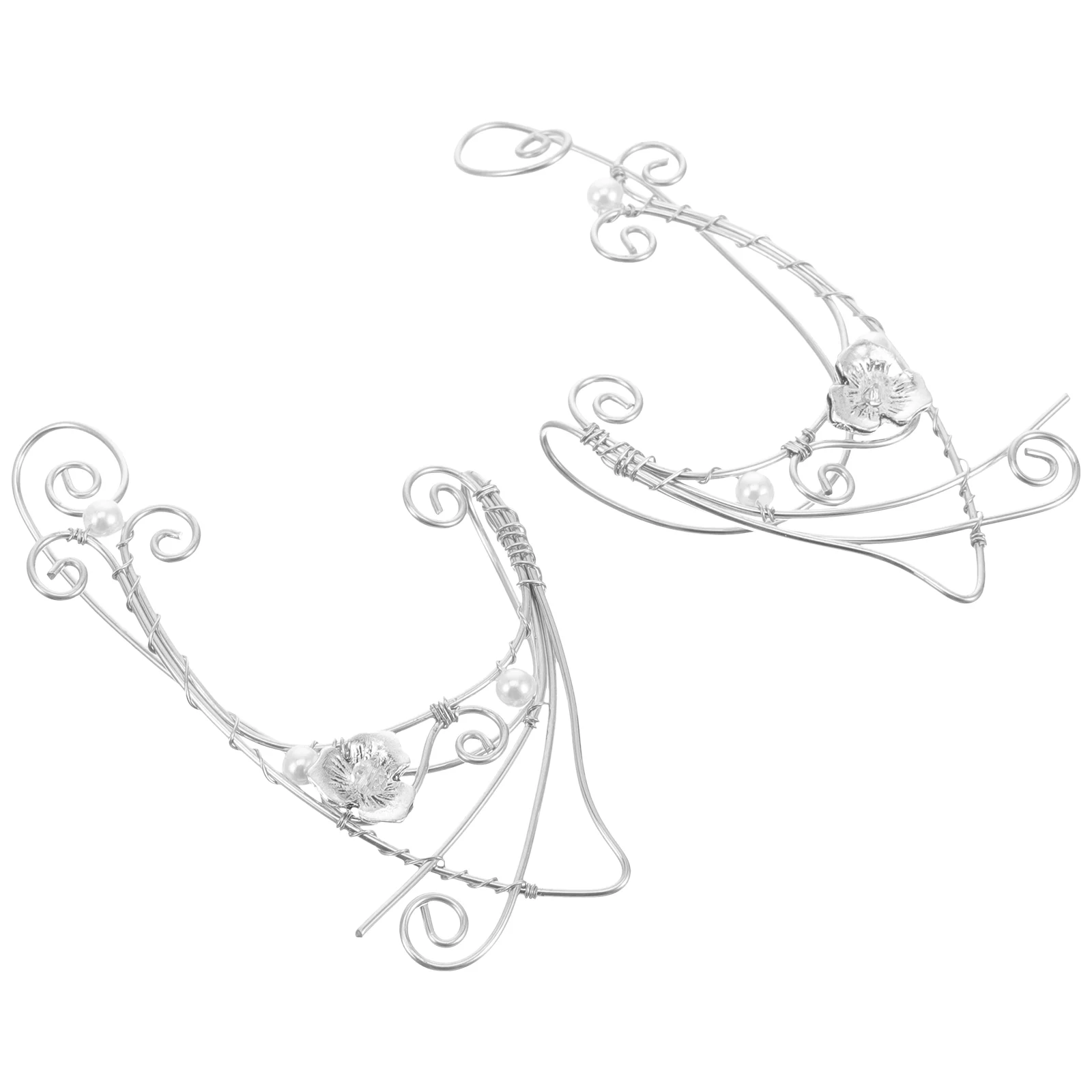 

Elf Ear Cuffs Elven Earrings Hollowed Aluminum Ear Clip Wedding Accessories Cosplay Fairy Eardrop for Women Girls Party