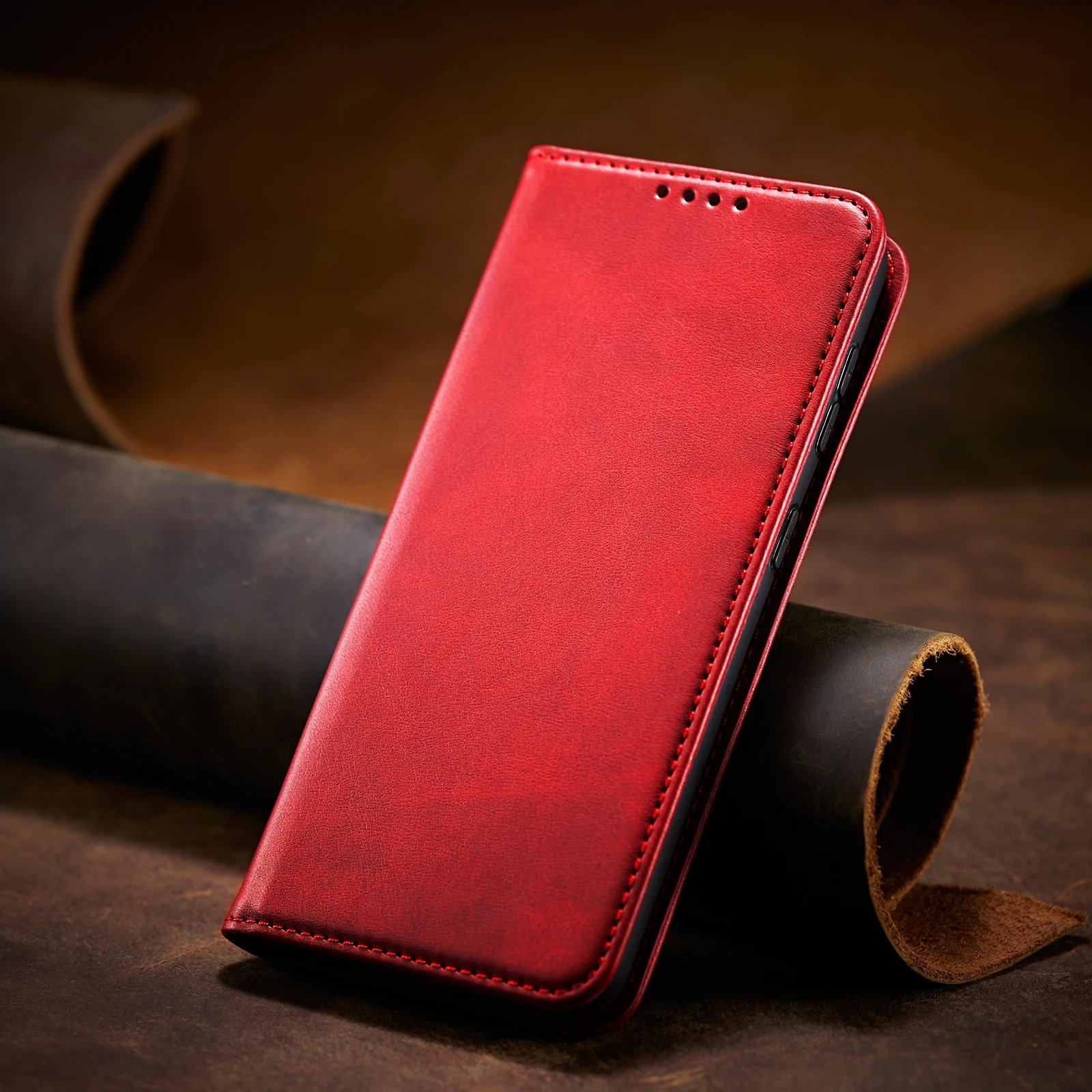 For LG Q7 Calf Texture Magnetic Horizontal Flip Leather Case with Holder & Card Slots & Wallet Phone Case