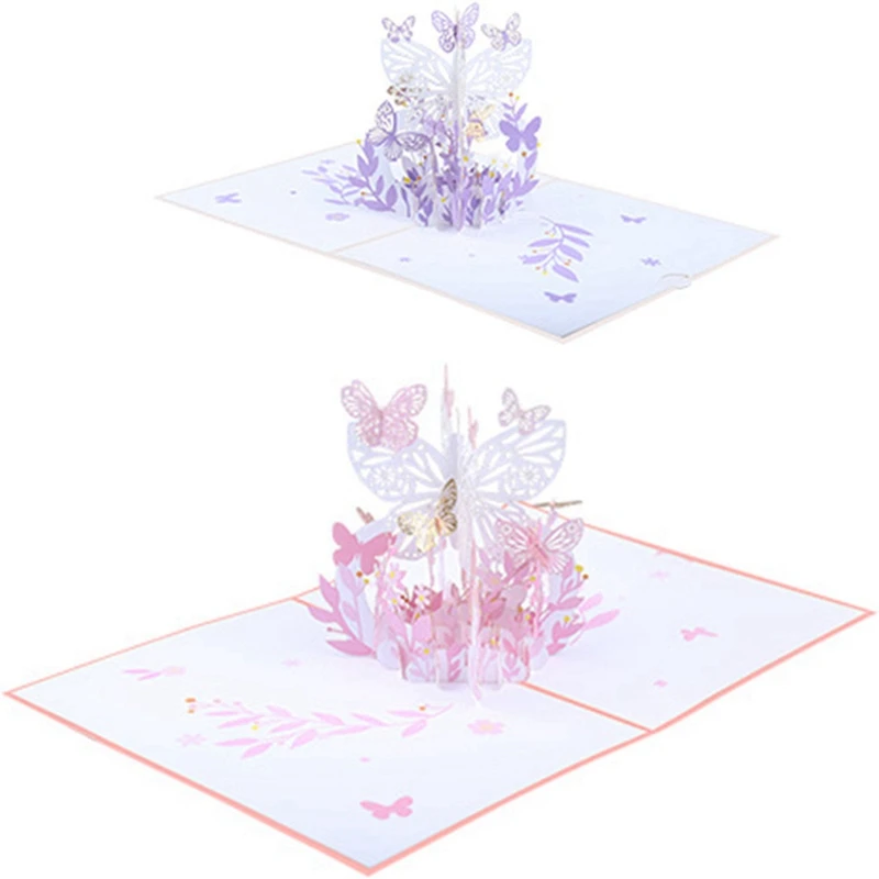 

Greeting Card With Butterfly Design,Handmade 3D Butterfly Cards Mother's Day Anniversary