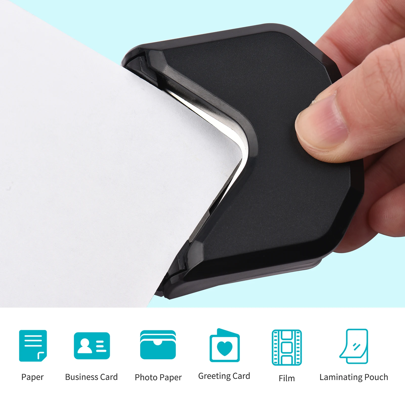 Corner Rounder Punch R4 Mini Portable Round Corner Trimmer Cutter 4mm for Card Craft Scrapbook Wrapping Paper Sticker Photo Corner Cutter Fillet Cutting Bevel