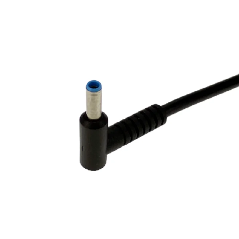 HP 노트북용 DC 전원 중앙 핀 앵글 어댑터 커넥터 코드 케이블, 7.4x5.0mm 암에서 4.5x3.0mm 수