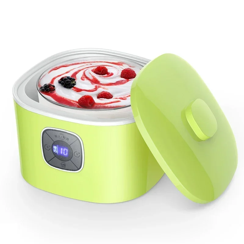 Electric Yogurt Maker yogurt maker Leben Fermenter Automatic Multifunction 1L Glass Liner Natto Rice Wine Fermenting Machine 4 Yoghurt Cups