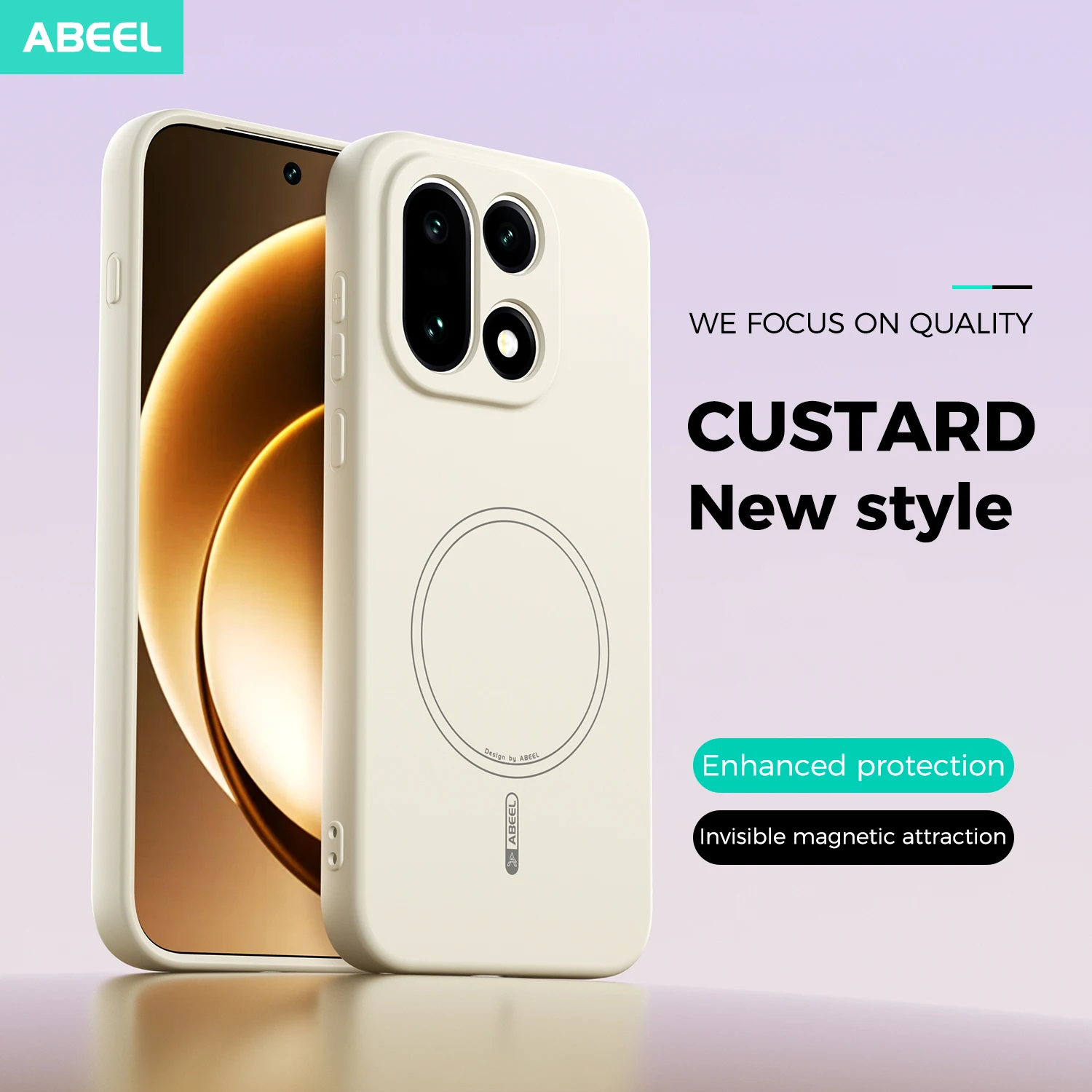 MagSafe Magnetic Wireless Charging Shockproof Soft TPU Phone Case with Raised Lens Protection and Skin-Feel Finish