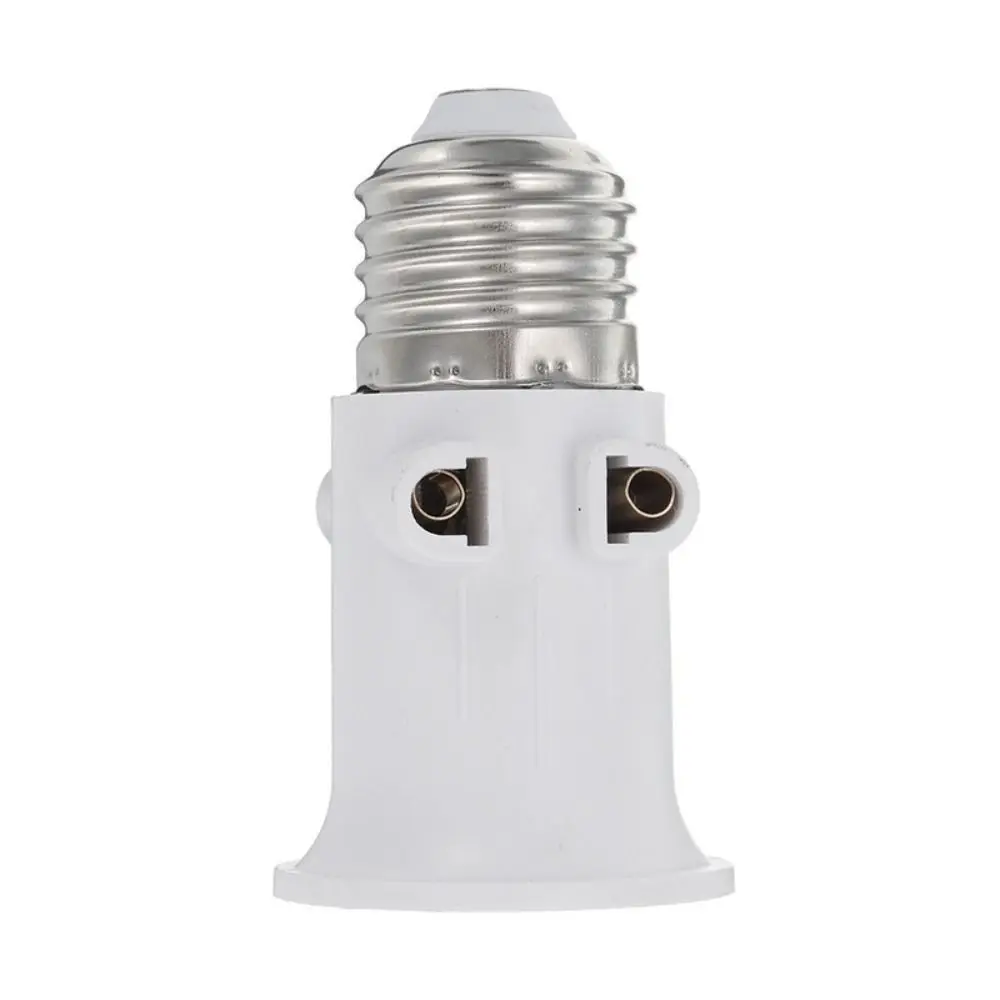 White ABS E27 EU LED Bulb Adapter Socket