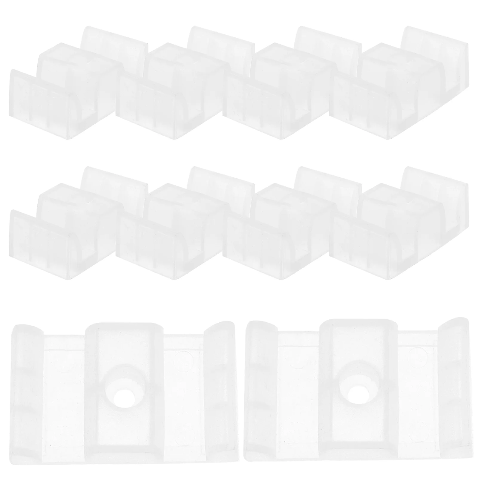10 Pcs Mat Shower Door Guide Bathroom Bead Track Bottom Sliding Glass Replacement Parts Plastic Mount