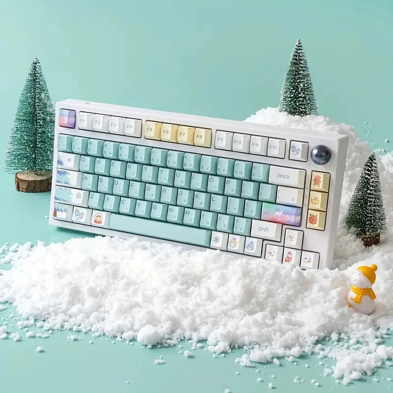 

149 ключей Снежная тема Keycaps японская Сублимация краски PBT пользовательские Keycaps для MX Switches механическая клавиатура веселый рождественский подарок