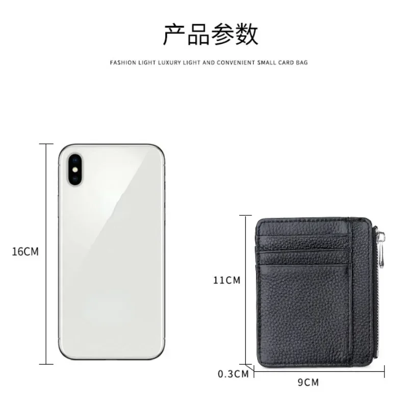 New Fashion Men's Leather Money Clips Wallet Multifunctional Thin Man Card Purses Women ID Business Card for Money Holder Purse