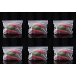 Reusable Silicone Leakproof Stand - Up Zip Bags - 28x27cm (6Pcs)