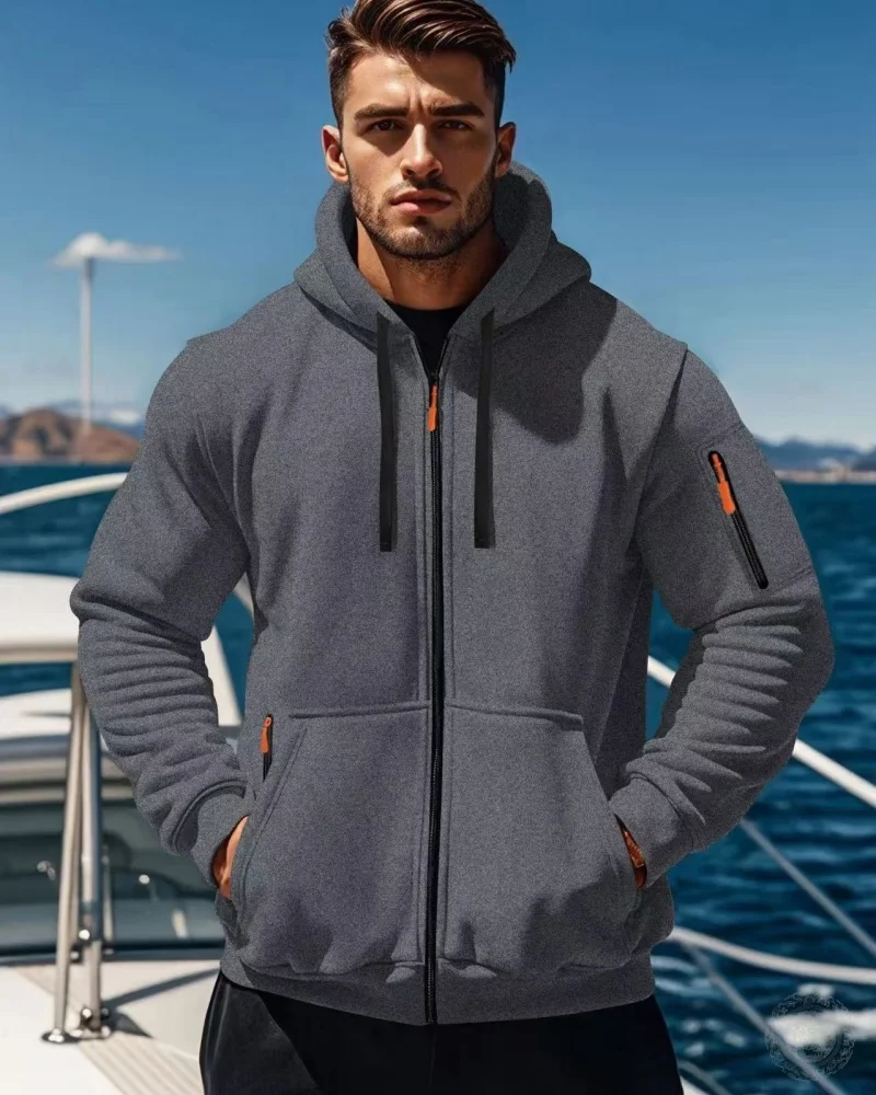남성용 가을 겨울 후드티, 긴팔 스웨트셔츠, 지퍼 가디건, 남성용 스포츠 및 레저 재킷