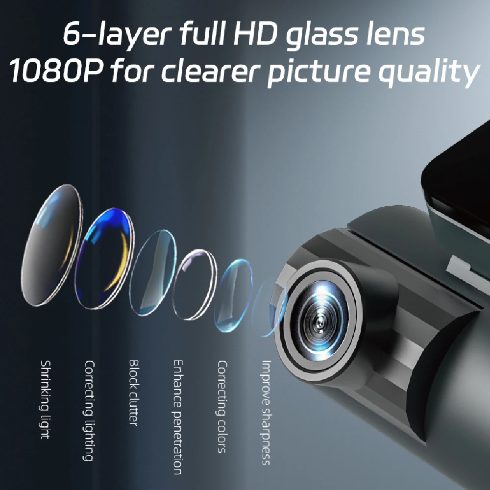 WiFi Car Dvr HD 1080P 3way Dash Cam Front Inside Rear Wide Angle Night Vision G-sensor Loop Recording Camera Vehicle Accessories dash cam dash cam accessory set
