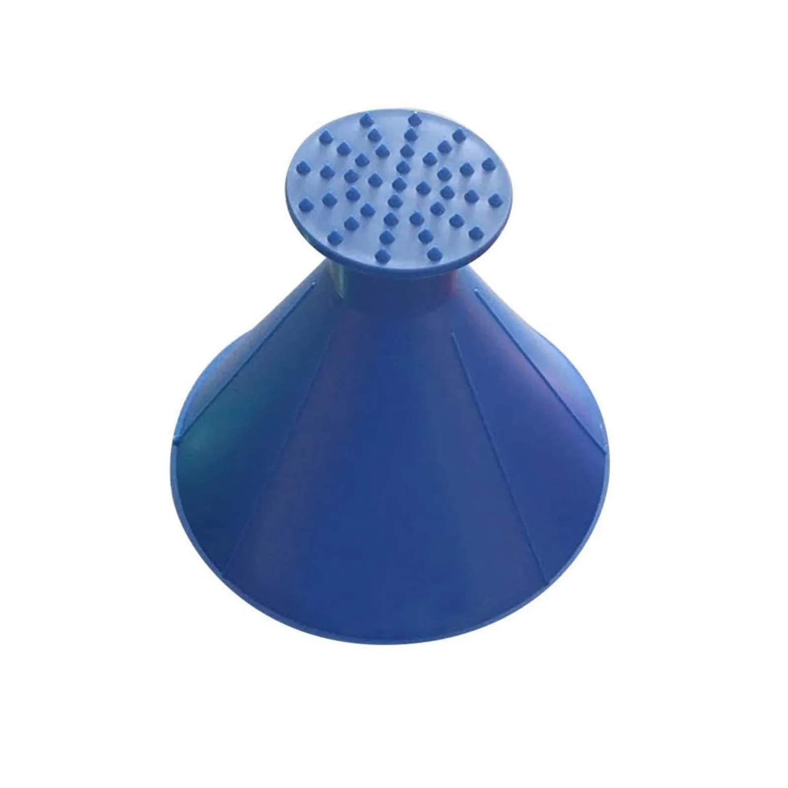 Cone-Shaped Windshield Ice Scraper Snow Shovel Tool+Funnel Blue