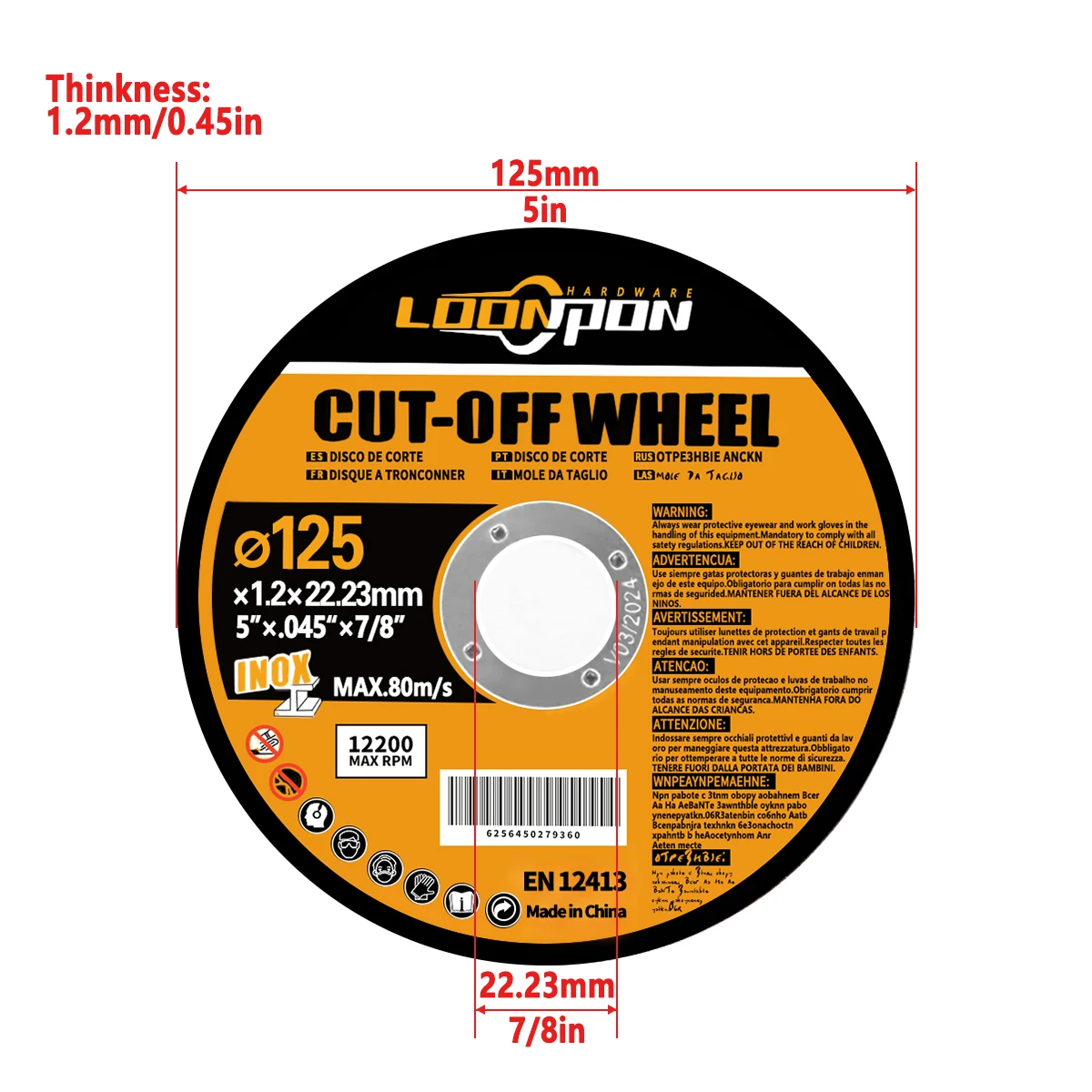 Cutting Disc Resin 125mm Cut Off Wheels Flap Sanding Grinding Discs Angle Grinder Wheel for Metal 4inch 15/25/40Pcs