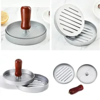 Presse à hamburgers antiadhésive, avec papier ciré, en aluminium, pour cuisine, barbecue, gril 5