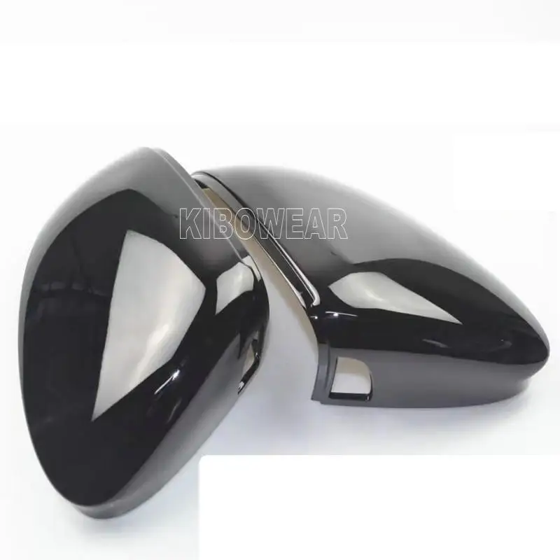2PCS Glossy Black  for VW Golf GTI MK8 VIII 8 GTD GTE R Side Mirror Covers Caps 2020 2021 2022 2024 2025  wing (Carbon Look)