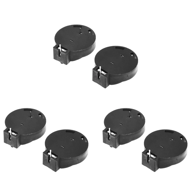

6 Pcs CR2450 Coin Cell Button Battery Socket Holder Case 2 Pins Black