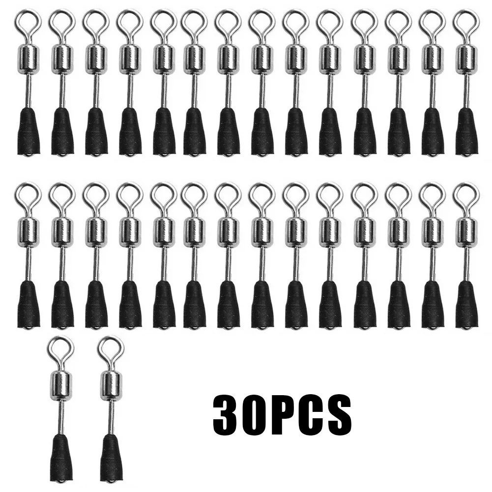 Quick Change Swivels Small About 13mm/Large About 15mm Copper And Pvc Feeder Fishing Length Swivels 30pcs Hot Sale