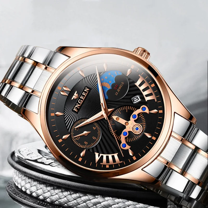 

Fashion Men's Business Original Quartz Watch Leather Strap Waterproof Luminous Hand Clock Student Sports Heavy Cool Wristwatch