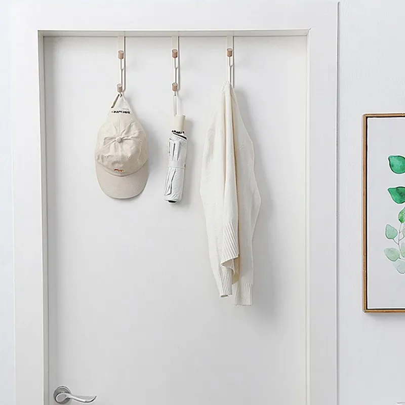 Bedroom Door Hanger Clothes Hanging Rack Over The Door Carbon Steel Home Storage Organization Hooks Purse Holders for Bags Rails