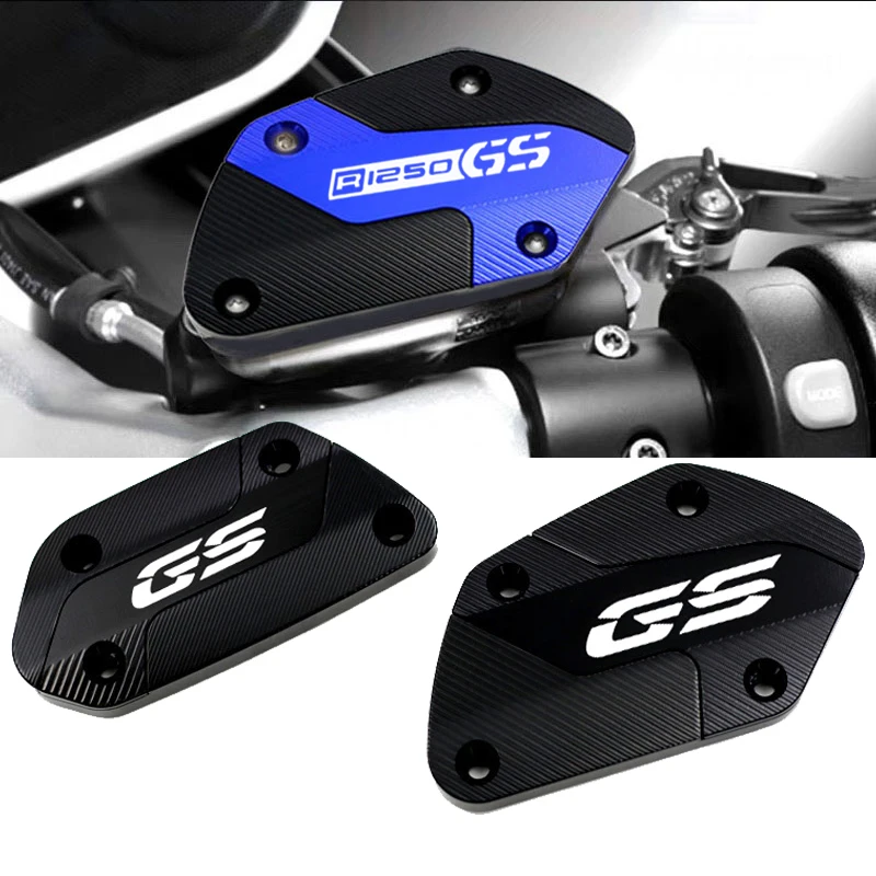 Premium Aluminum Front Clutch & Brake Fluid Reservoir Cap Cover for Adventure Motorcycles