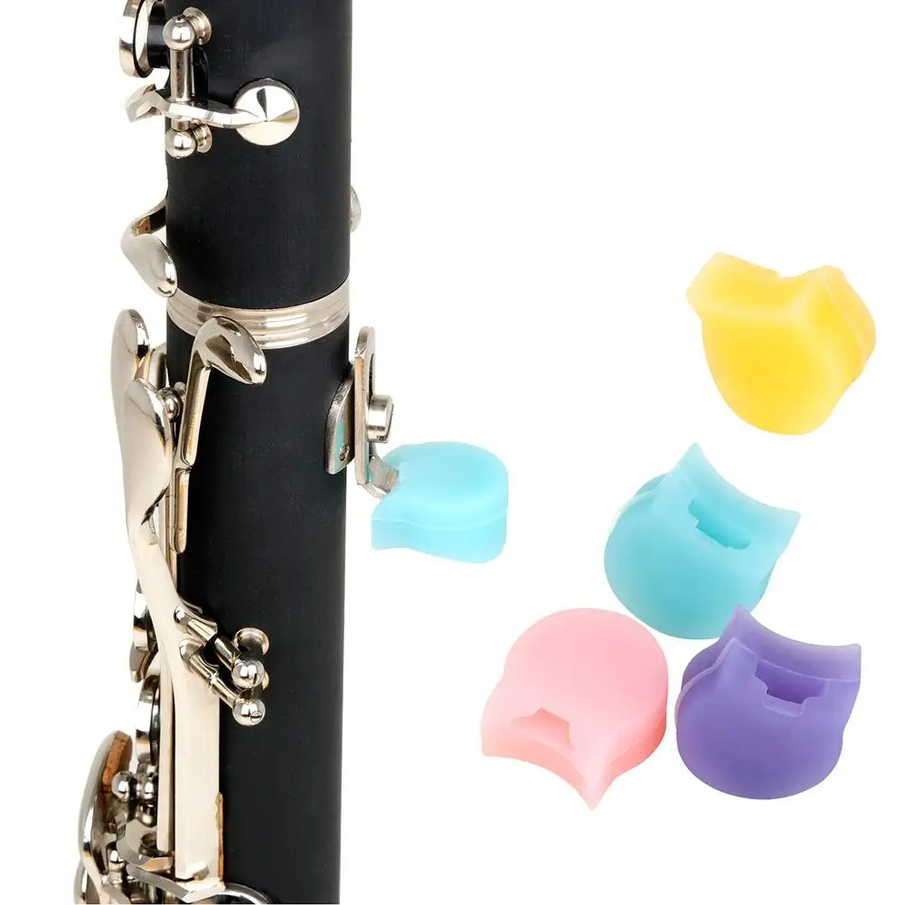 Bulufree Clarinet in gomma nera Thumb Rest Cushion Protector Set Finger Cover Confortevole confezione da 15 pezzi 