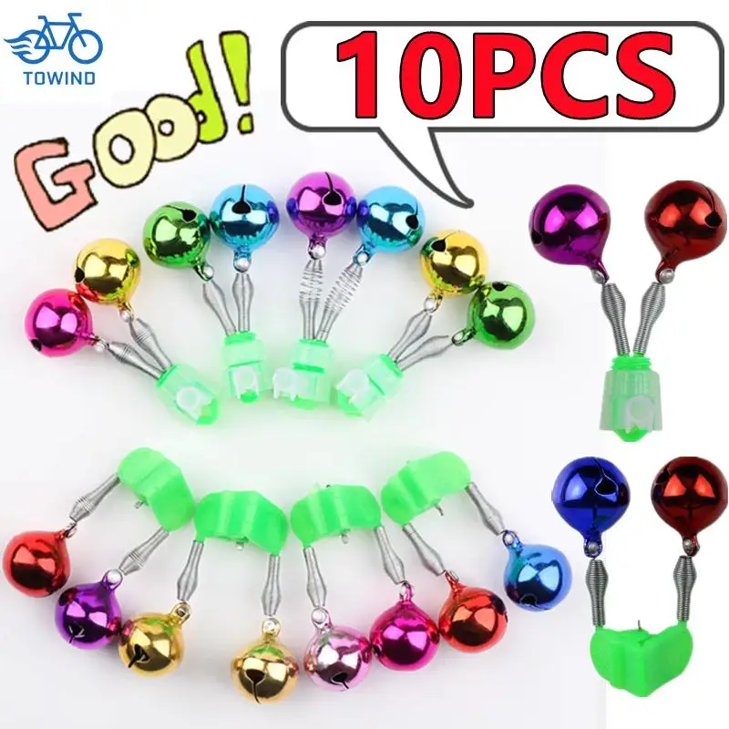 10pcs Fishing Bite Alarms Fishing Rod Bell Rod Clamp Type Clip Bells Ring  ABS Fishing Accessory Twin Bell Ring Clip Fishing Bell - AliExpress