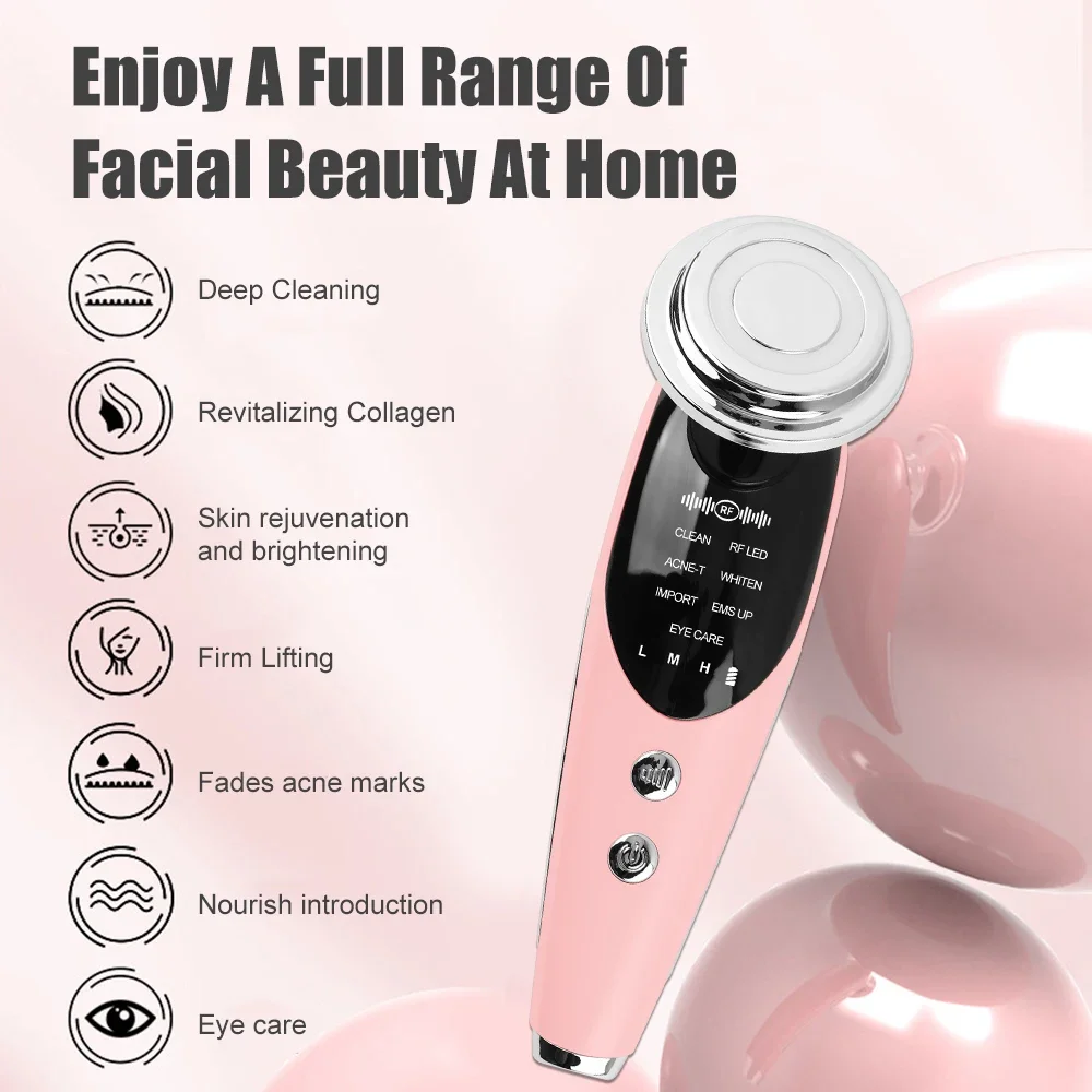 7 in 1 Face Lifting Device EMS Microcurrent Skin Rejuvenation LED Facial Neck Firming Massager Face Beauty Care Apparatus
