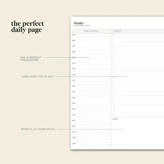 Durable-Daily Planner Academic Planner 24-25 Writing Pads Weekly And Monthlya HardcoverSignature Guest Books