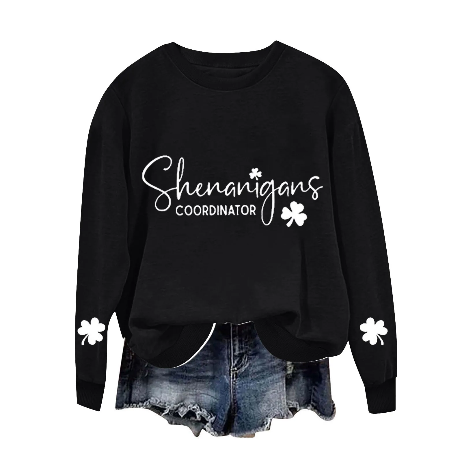 

Women Long Sleeve Sweatshirt Casual Round Neck Loose Pullover Autumn Sweatshirt Tops Floral Sweatshirt Cute Tunic