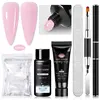 MEET ACROSS 5PCS/SET Extension Gel For Nails Finger Extension Gel Manicure Slip Solution Acrylic Nail Art Varnish DIY Tool 1