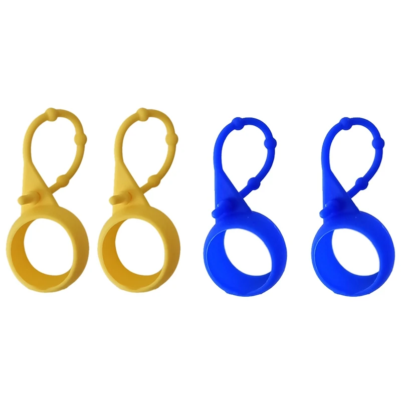 

4 шт. держатель для мяча для гольфа, силиконовый мягкий защитный чехол, держатель для талии, 2 шт. желтый и 2 шт. темно-синий