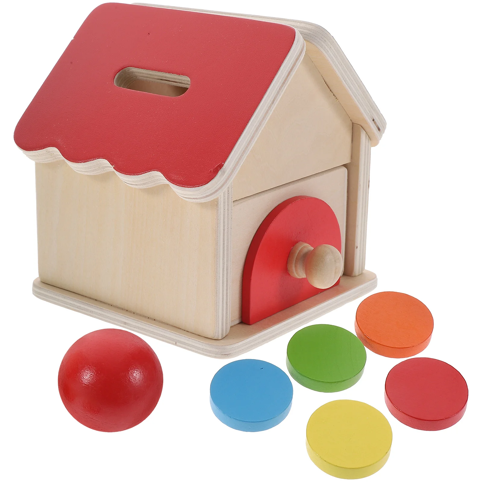 

Kids Gifts Montessori Toy Grasp Toys Babies Baby Coin Education Wood Grasping