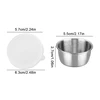 1/6pcs 40ML Salad Dressing Container Sauce Dishes Portable Stainless Steel Small Sauce Cup With Leakproof Lids Dipping Cups 6