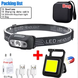 Rechargeable LED Keychain Mini Lantern & Portable Work Light (A - B A SET)