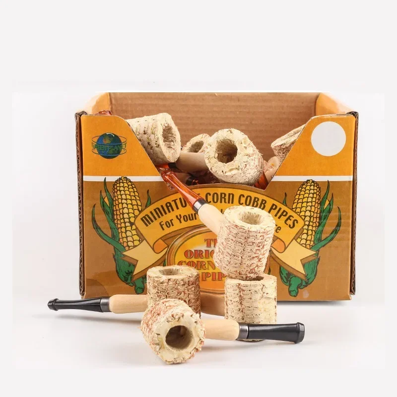Creative Corn Cob Grass Smoking Pipe 10Pcs/Lot Portable Disposable Filter Natural Dry Herb Tobacco Pipes Smoke Accessories smoking accessories tobacco pipe tobacco smoking accessories herb smoking pipe smoking pipe