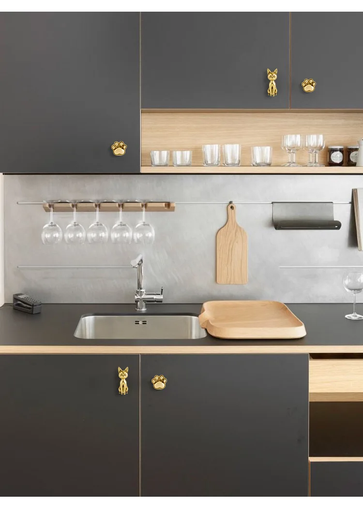Luxo Único Buraco Cabinet Knobs e Alças