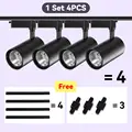 4 lights set black