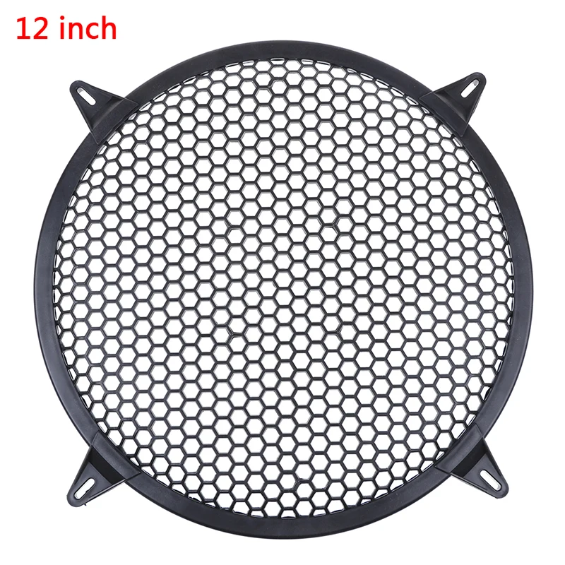 6''/8''/10''/12'' Black Plastic Car Audio Speaker Sub Woofer Grille Guard Protector Cover Mesh Round Car Subwoofer Speaker Cover