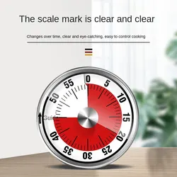 Magnetic Kitchen Timer,60-Minute Countdown Timer with Loud Alarm,Stainless Steel,Magnetic Back for Cooking,Work,Study,and More