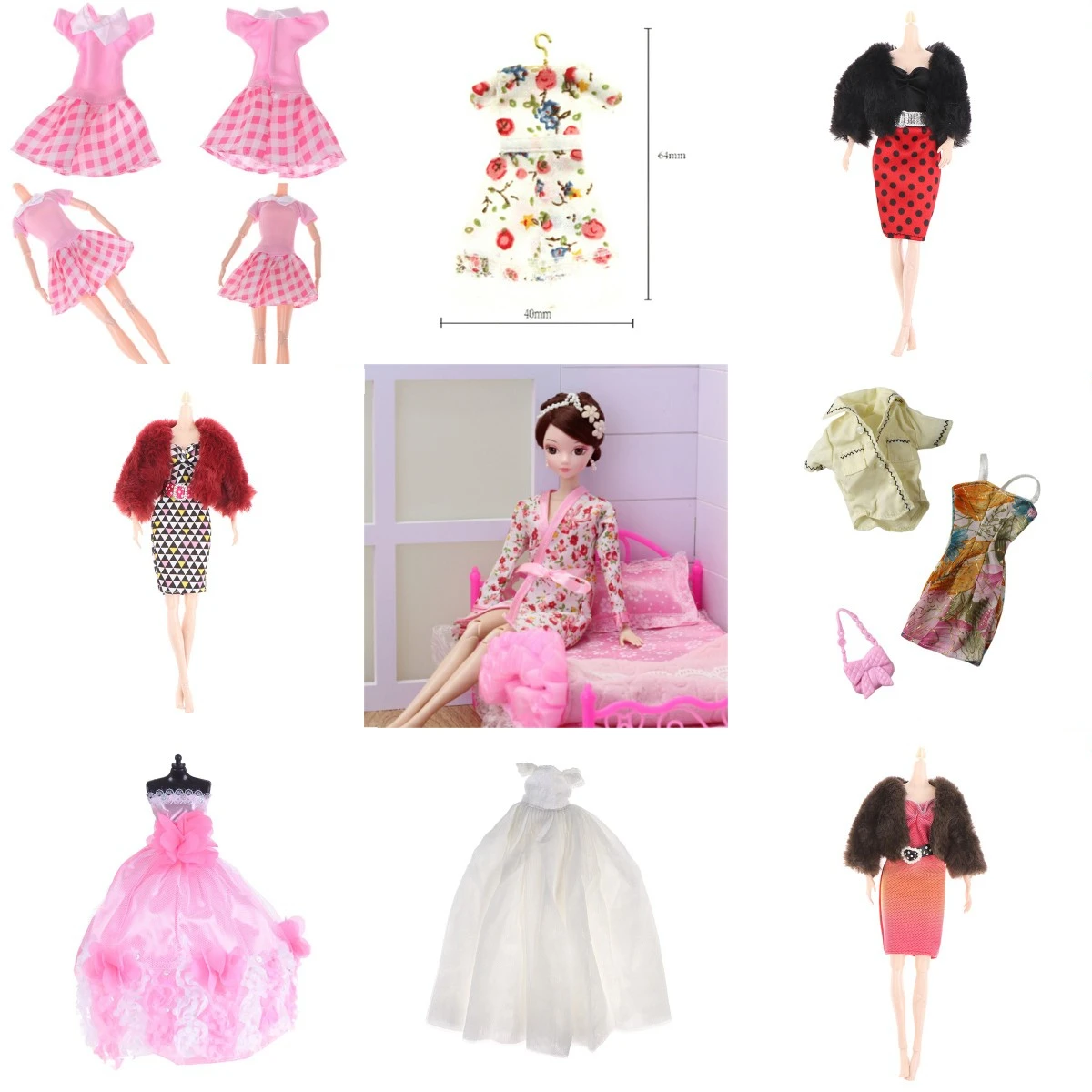 1pcs Doll Cloth Fashion  Doll Clothes 22 Kinds Fashion Dress Wedding Princess Or Party Dress For 29CM  Dol Best Gift For Girl