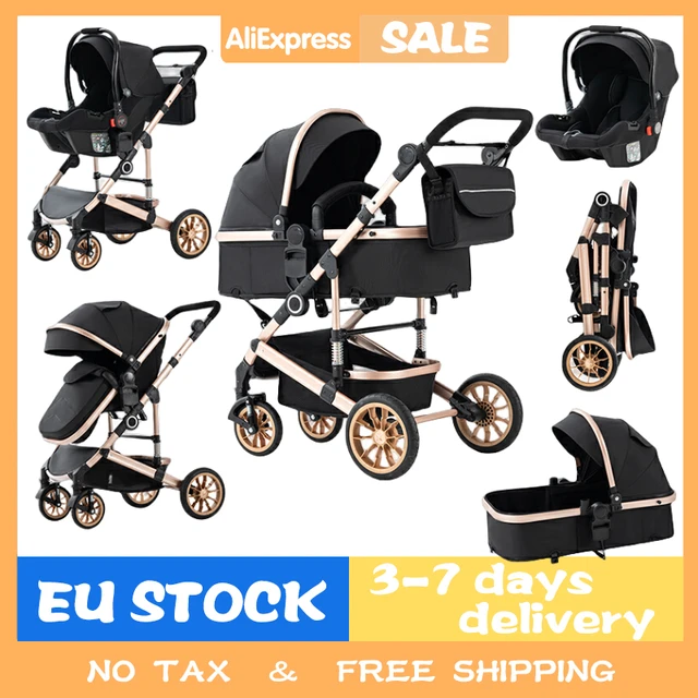 Poussette bébé 3 en 1 nouveau-né landau léger nouveau-né voiture chariot voyage landau pour nouveau-né bébé haute paysage poussette 1