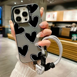 Luxury Love Heart Lanyard Strap Phone Case - Elegant Hard Cover Design - S22 Ultra (1)