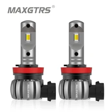 2X H11 H3 LED 안개등 전구 H8 H9 H16 JP 9005 9006 HB3 HB4 LED CSP 6000k 화이트/3000k 골든 DRL 자동차 주간 주행 등