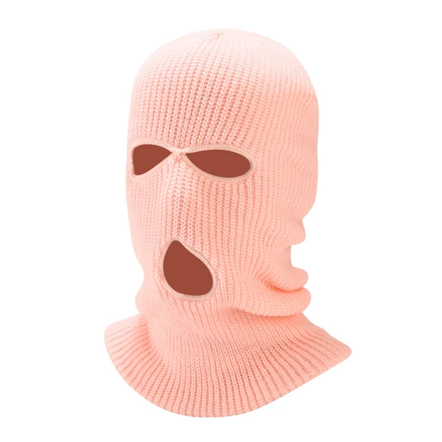 3-Hole Knitted Full Face Cover Ski Mask Winter Balaclava Warm Knit Full  Face Mask for Outdoor Sports - AliExpress