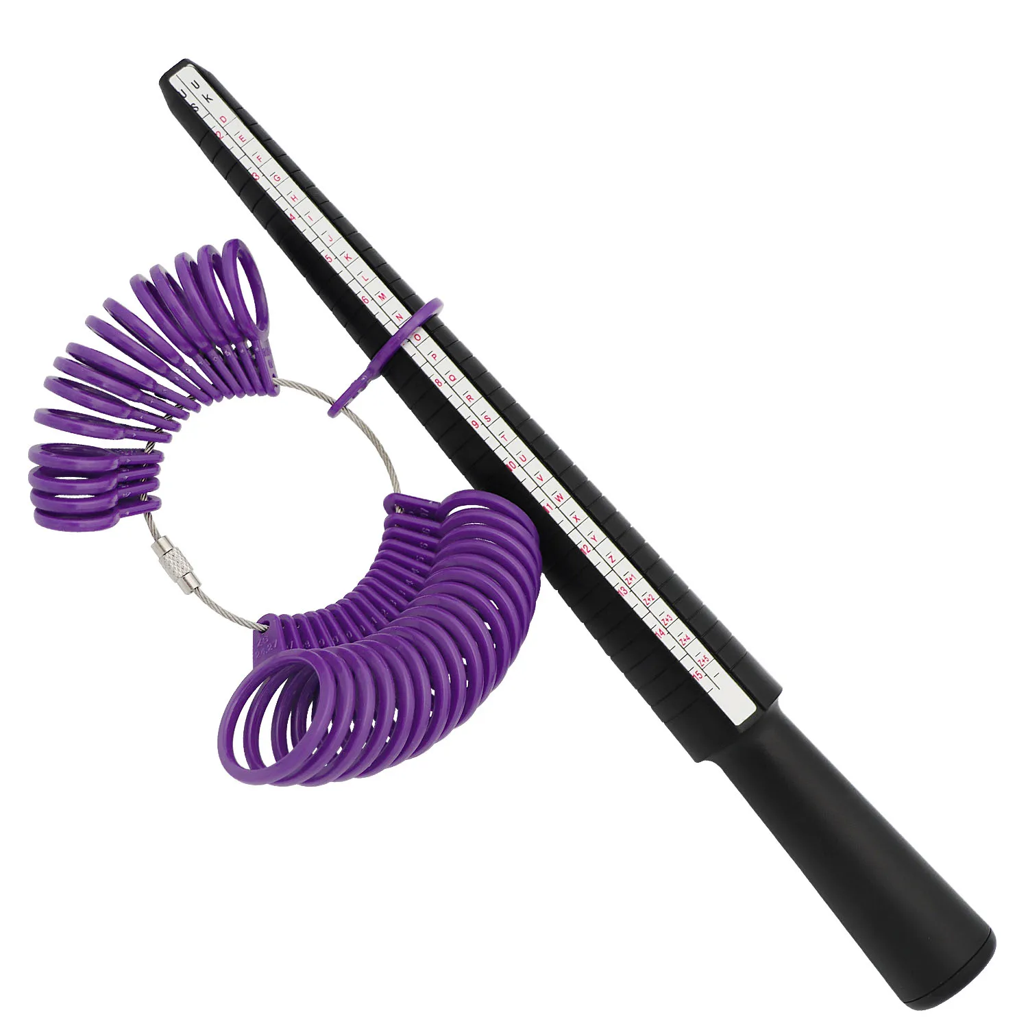 

Ring Sizing Kit Includes Ring Sizer Gauge Plastic Ring Mandrel for Measuring Ring Size and Ensuring a Comfortable Fit UK A-Z