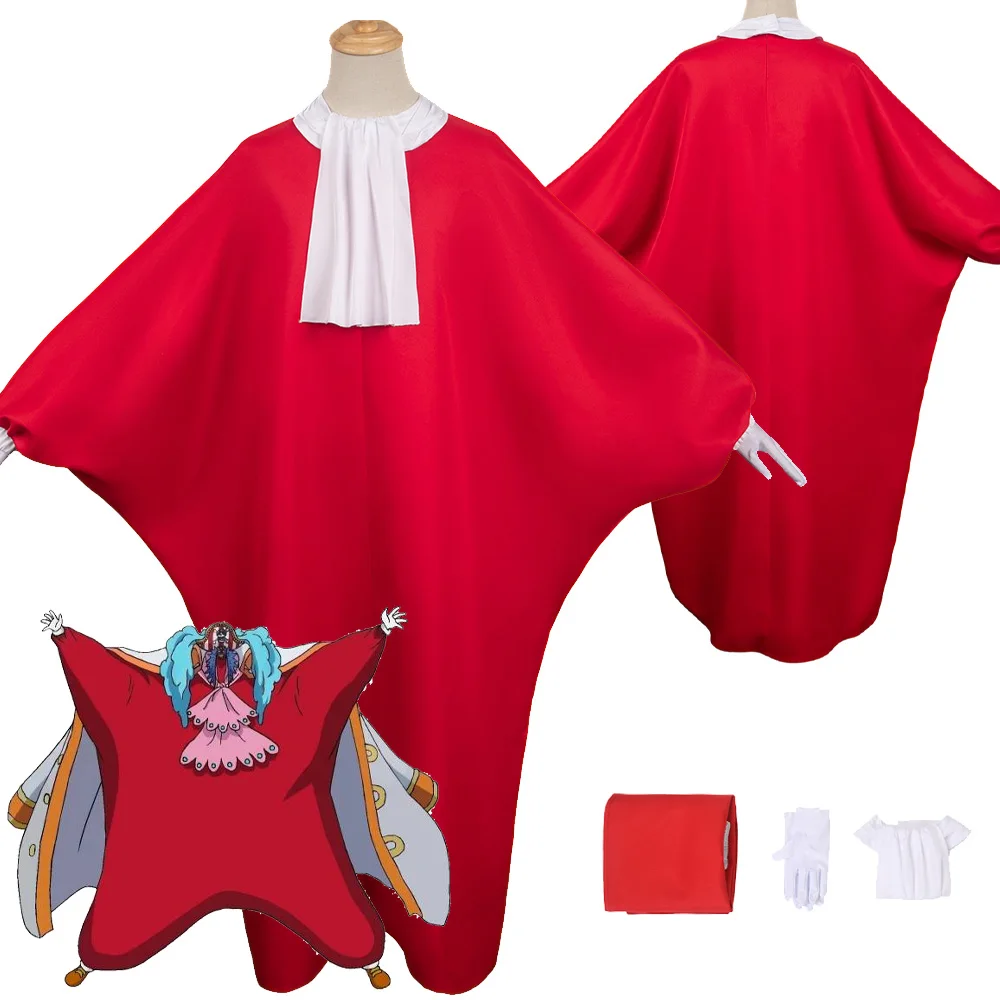 

Buggy Cosplay Red Jumpsuit Costume Robe Cloak Anime Movie Male Fantasia Outfits Fantasy Halloween Carnival Party Role Play Suit
