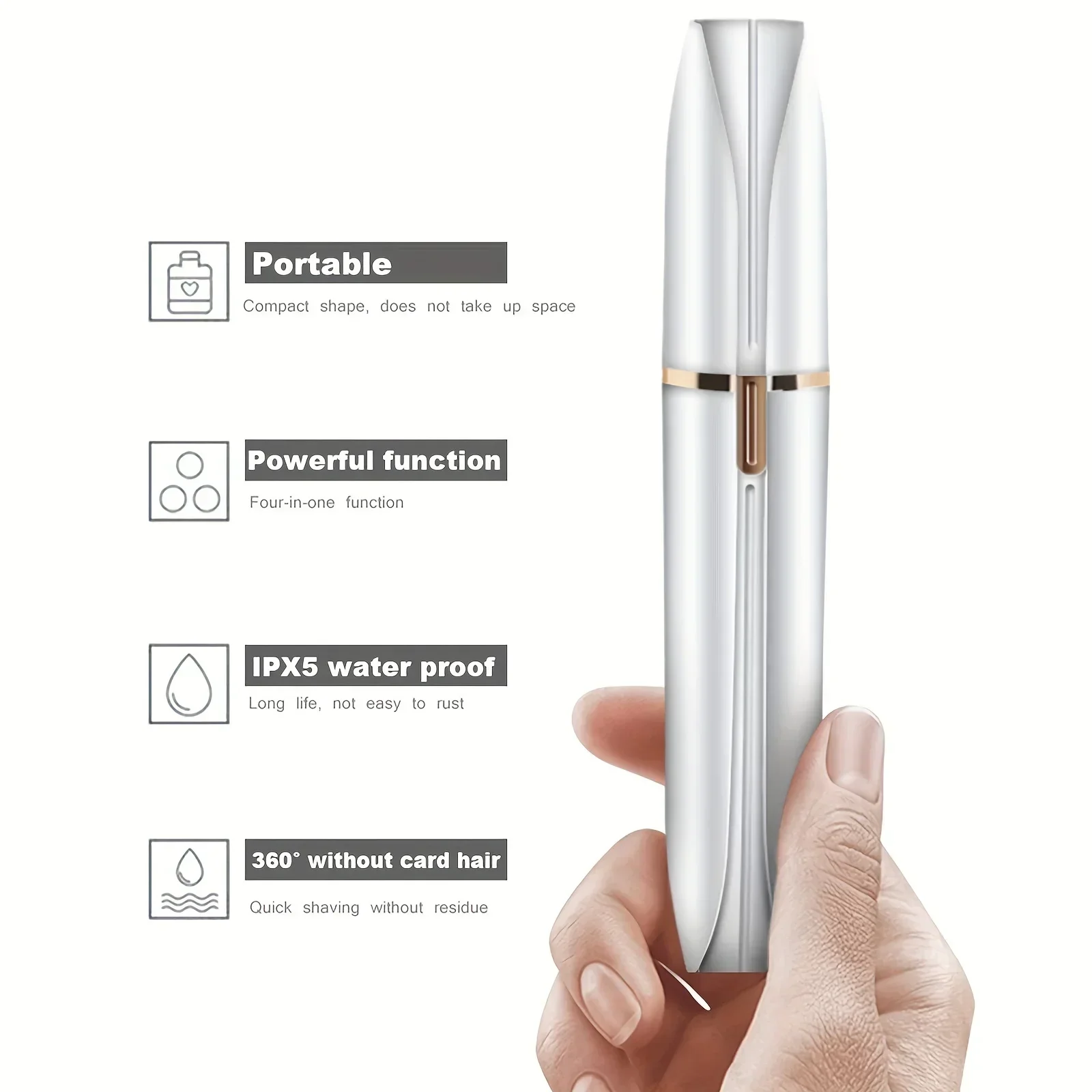 4 In 1 Womens Electric Eyebrow Trimmer Eye Brow Shaper Pencil Face Hair Remover For Women Automatic Eyebrow Shavers Pocketknife 4